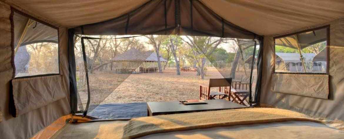 Wide view on the bush from your glamping tent